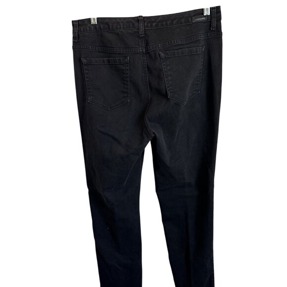 Share Jones New York Gramercy Curvy Women's size 14 Missy Short Black Denim jean - Picture 2 of 8